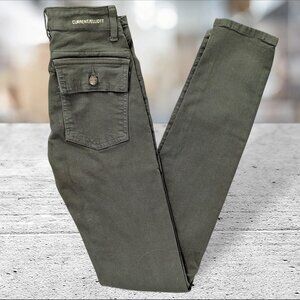 Current/Elliott The Combat Skinny Jean Size 24 Army Green